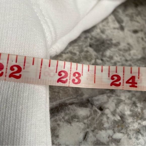 Joe Fresh White and Green Racquet Club Sweatshirt Tennis Women’s Large - Picture 10 of 11